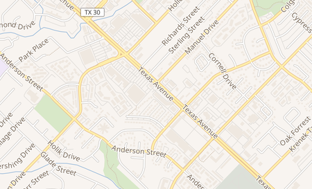 map of 2204 Texas Ave College Station, TX 77840