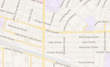 map of 2340 Niles St Bakersfield, CA 93306