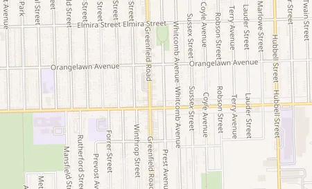 map of 9546 Greenfield Detroit, MI 48227