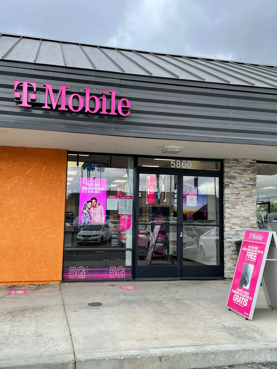 Exterior photo of T-Mobile store at Vermont Ave & Slauson Ave, Los Angeles, CA