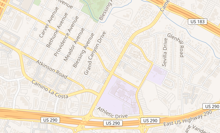 map of 7208 Cameron Rd Austin, TX 78752