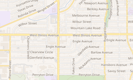 map of 2250 W. Illinois Ave. Dallas, TX 75224