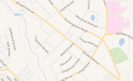 map of 908 E. Broad Ave Rockingham, NC 28379