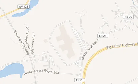 map of 261 Mercer Mall Rd 400 Bluefield, WV 24701