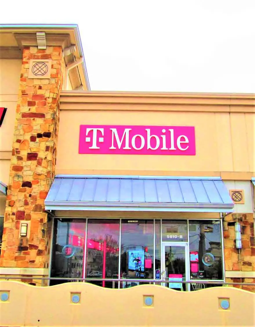 Exterior photo of T-Mobile store at Sam Houston Pkwy & Black Rock Rd, Houston, TX