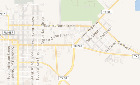 map of 1107 A Mulberry st Kaufman, TX 75142