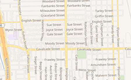 map of 4819 Irvington Blvd Houston, TX 77009