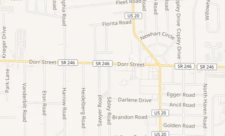 map of 5409 Dorr St Toledo, OH 43615
