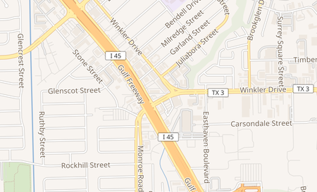 map of 6890 Monroe Rd Ste A Houston, TX 77017
