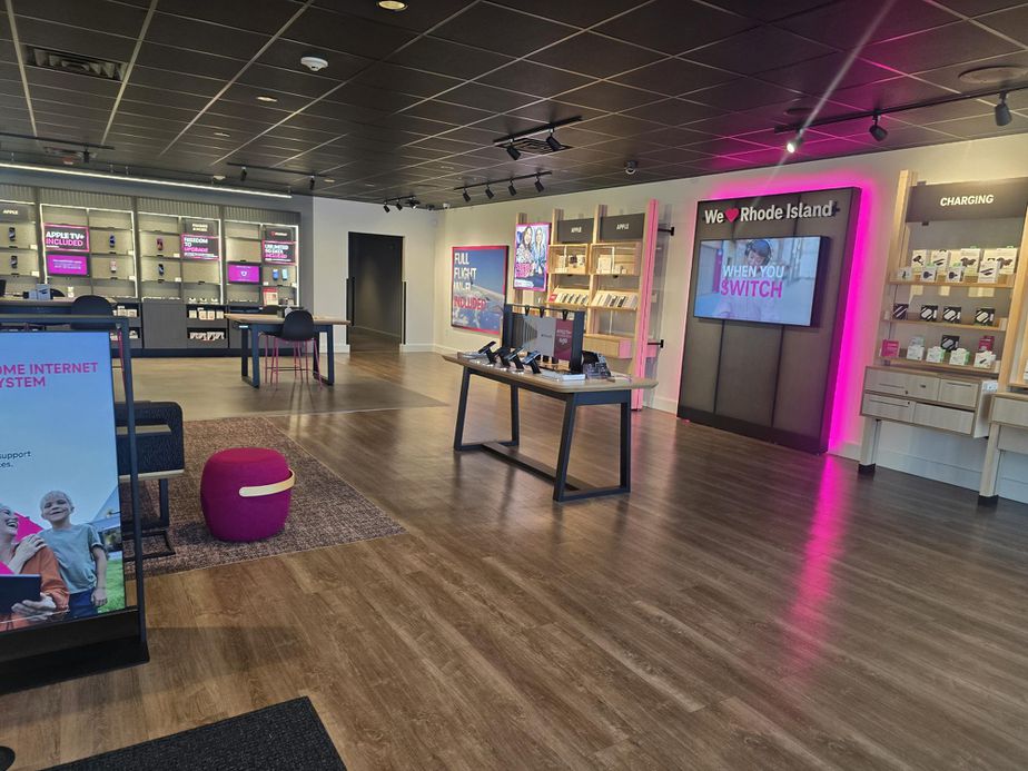 Interior photo of T-Mobile Store at Mineral Spring & Douglas, North Providence, RI