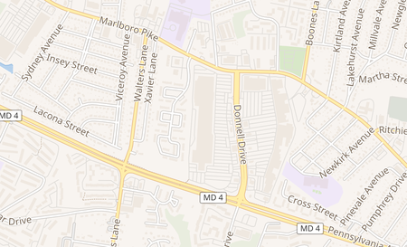 map of 3393 Donnell Dr Forestville, MD 20747