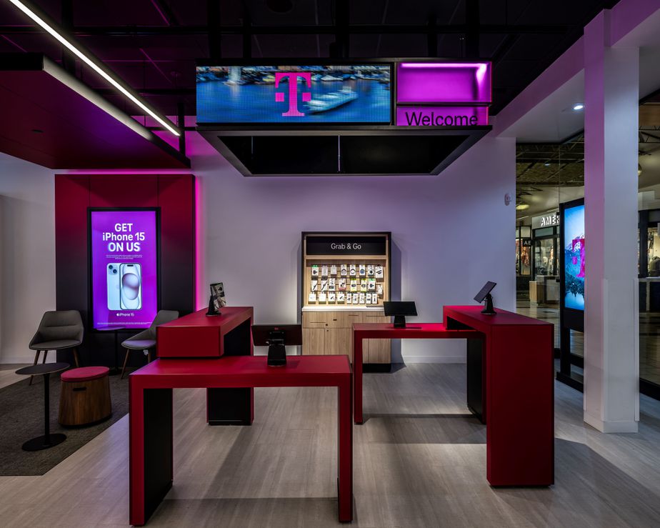 Interior photo of T-Mobile Store at Alderwood Mall, Lynnwood, WA