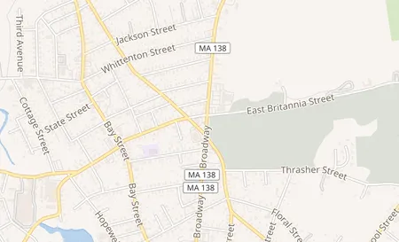 map of 232 Broadway Unit 2 Taunton, MA 02780