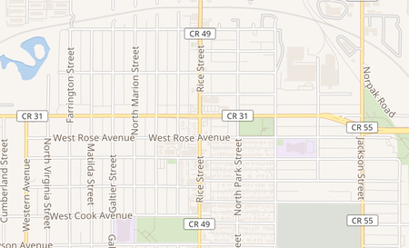 map of 1194 Rice St Saint Paul, MN 55117