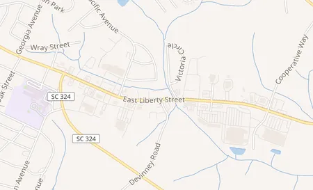 map of 821-C Liberty St York, SC 29745