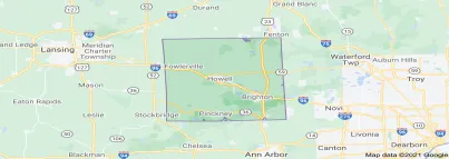 map of Livingston County, MI 48353