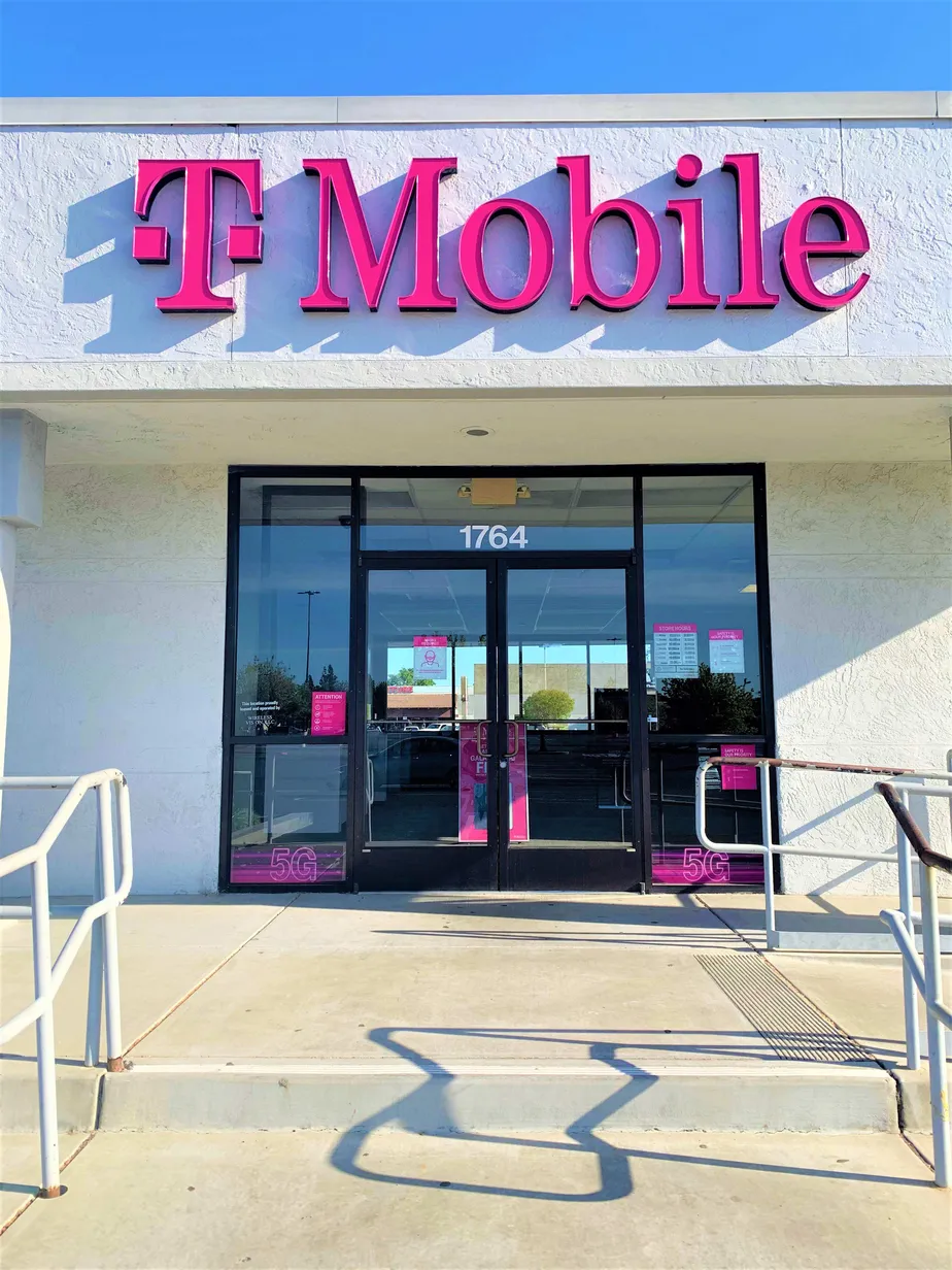 Exterior photo of T-Mobile store at E Hammer Ln & Montauban Ave, Stockton, CA