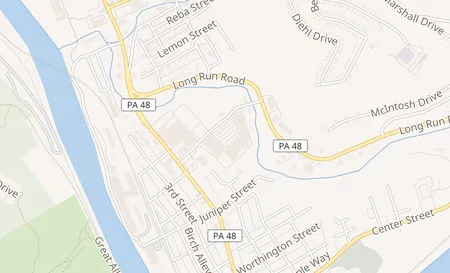 map of 4313 Walnut St #30 Mckeesport, PA 15132