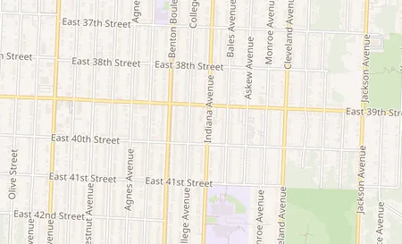 map of 3918 Indiana Ave Kansas City, MO 64130