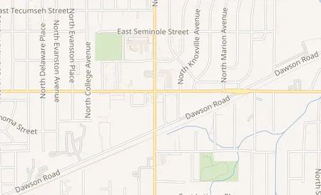 map of 3308 E. Pine St. Tulsa, OK 74115