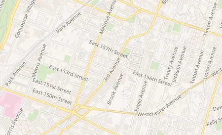 map of 3023 3rd Avenue Bronx, NY 10455