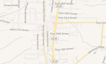 map of 2001 North Cannon Blvd. Ste B Kannapolis, NC 28083