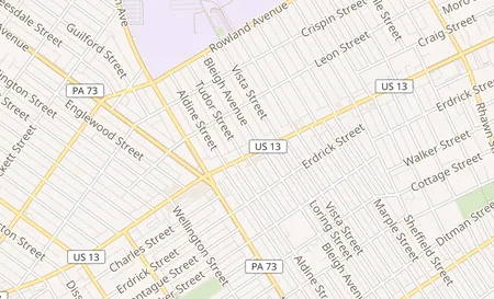 map of 7354 Frankford AVE Philadelphia, PA 19136