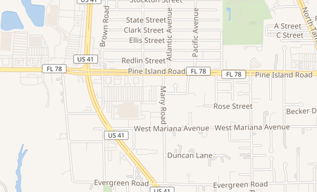 map of 525T Pine Island Rd N. Ft Myers, FL 33903