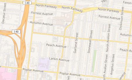 map of 376 North Cleveland Street Suite 105 Memphis, TN 38104