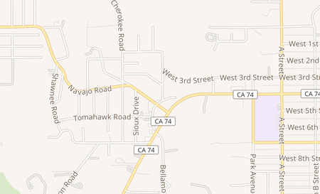 map of 802 Navajo Road Suite I Perris, CA 92570