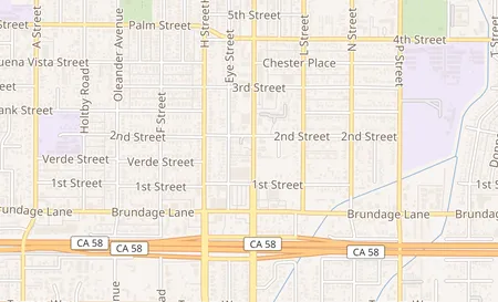 map of 147 Chester Avenue Bakersfield, CA 93301