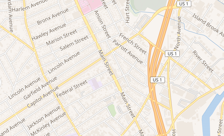 map of 2418 Main St Bridgeport, CT 06606