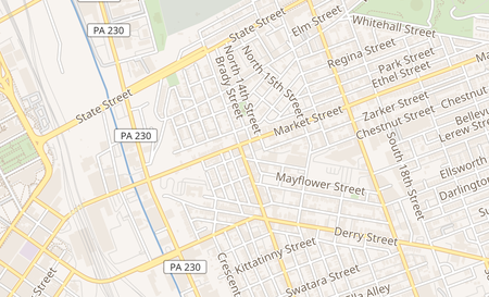 map of 1303 Market St Harrisburg, PA 17103