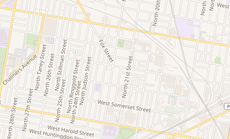 map of 2955 N 22nd St Philadelphia, PA 19132