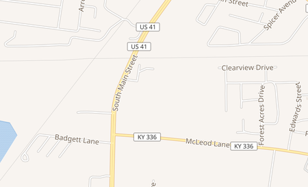 map of 1650 S Main St Madisonville, KY 42431