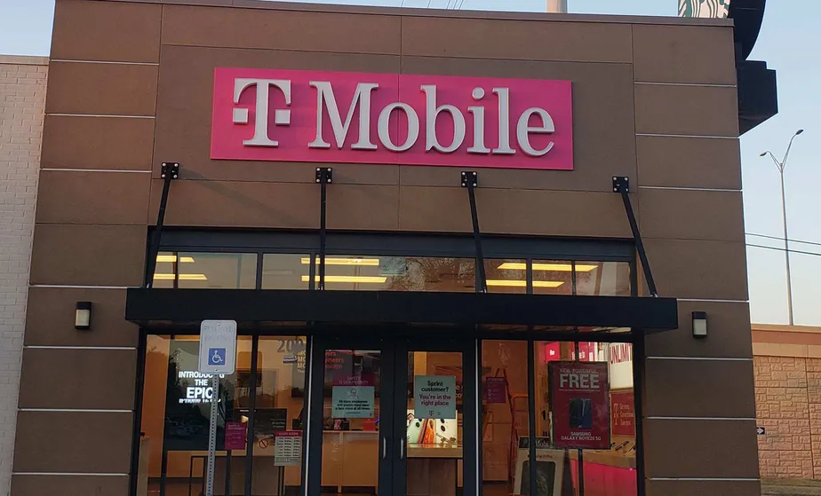  Exterior photo of T-Mobile store at Airport Fwy & Central Dr, Bedford, TX 