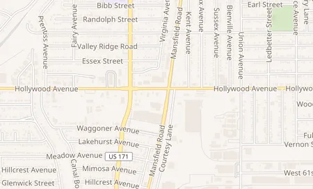 map of 2517 Hollywood Ave Shreveport, LA 71108