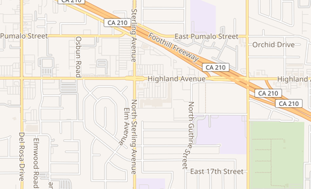 map of 2075 E Highland Ave H San Bernardino, CA 92404