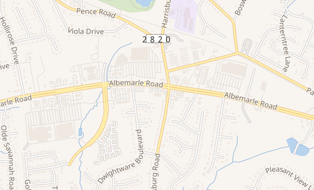 map of 9248 Albemarle Rd Charlotte, NC 28227