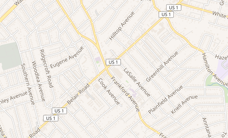 map of 5401 Belair Rd. Baltimore, MD 21206
