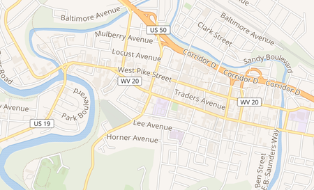 map of 532 W Main Street Clarksburg, WV 26301