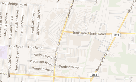 map of 3350 Cleveland Ave Ste 1956 Columbus, OH 43224