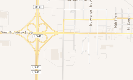 map of 2007 West Broadway St Princeton, IN 47670