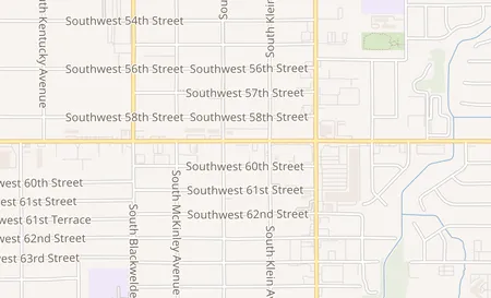 map of 1020 SW 59th Street Oklahoma City, OK 73109