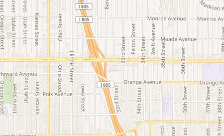map of 3243 El Cajon Blvd. San Diego, CA 92104