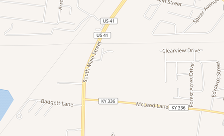 map of 1650 S Main St Madisonville, KY 42431