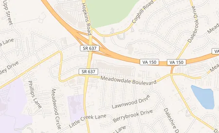 map of 4106 Meadowdale Blvd North Chesterfield, VA 23234