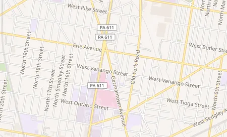 map of 3605 Germantown Ave Philadelphia, PA 19140
