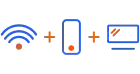 Combine Optimum Internet with Optimum Unlimited Mobile and TV Icons
