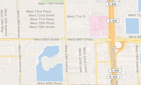 map of 2360 W 68th St Unit 117 Hialeah, FL 33016